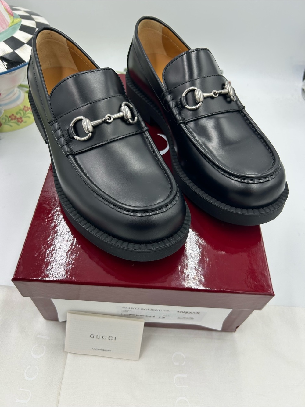 Men's Gucci horse bit leather loafers size 10.5 fits 11 US made in Italy
